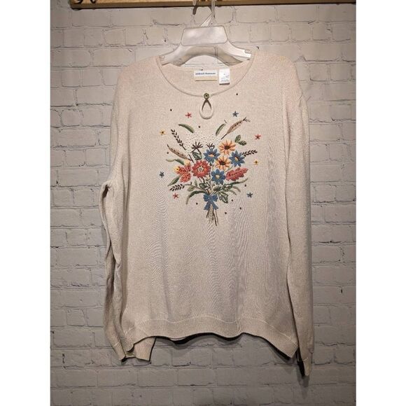 Alfred Dunner embroidered quality sweater 2x - Picture 1 of 4